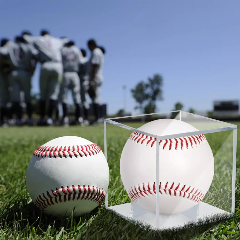 1 Pc Acrylic Baseball Display Case Transparent Storage Box Square Baseball Protective Box Holder Sports Supplies