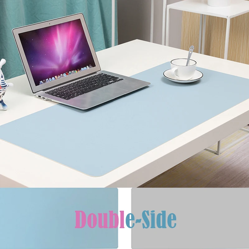 

Large PU Leather Mouse Pad Double-Side MousePad Natural Rubber Antislip Game Desk Mat dining pad for Home Office laptop Keyboard