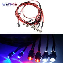 6 светодиодный Радиоуправляемый модельный светильник s светодиодный s 3-7V свет радиоуправляемого автомобиля набор головной светильник задний Светильник Универсальный для 1/10 автомобильный Грузовик 5 мм/3 мм Диаметр светильник набор