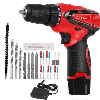 

Anjieshun 12V Electric Drill Wireless Lithium Battery Rechargeable Electric Drill Electric Charging Tool Screwdriver Electric