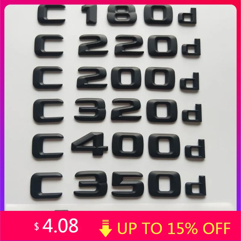2015 черный эмблемы для Mercedes Benz W204 W205 C180d C200d C220d C240d C250d C260d C300d C320d C350d C400d C500d 4matic