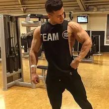 Спортивные Повседневные майки из чистого хлопка для занятий фитнесом, Мужские дышащие свободные майки без рукавов с круглым вырезом