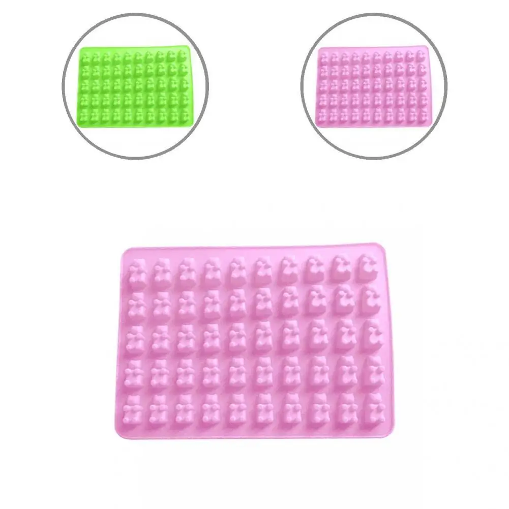 

Waterproof Practical Gummy Bear Forms Silicone Mold Sturdy Fondant Mold Non-Stick for Home