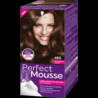 Стойкая краска-мусс Perfect Mousse, тон 465, шоколадный каштан, 35 мл