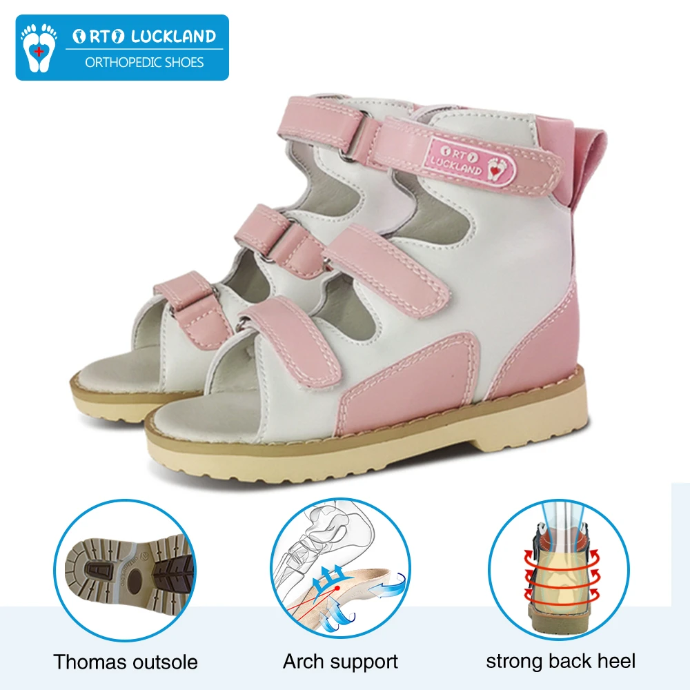 Sandalias ortopédicas para niña y bebé, calzado de pie plano de cuero, 3, 4, 5, 6 y años, Verano|Sandalias| -