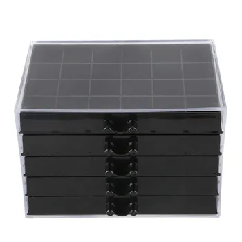 

120 Grids Drawer Type Organizer Storage Case Display Home Jewelry Large Capacity Manicure Tool Nail Art 5 Layer Acrylic Box