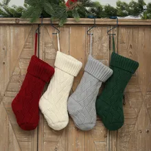 Женские рождественские носки, женские зимние носки, теплые носки, рождественские вязаные носки, яркие подарочные сумки, украшения с елкой W1118