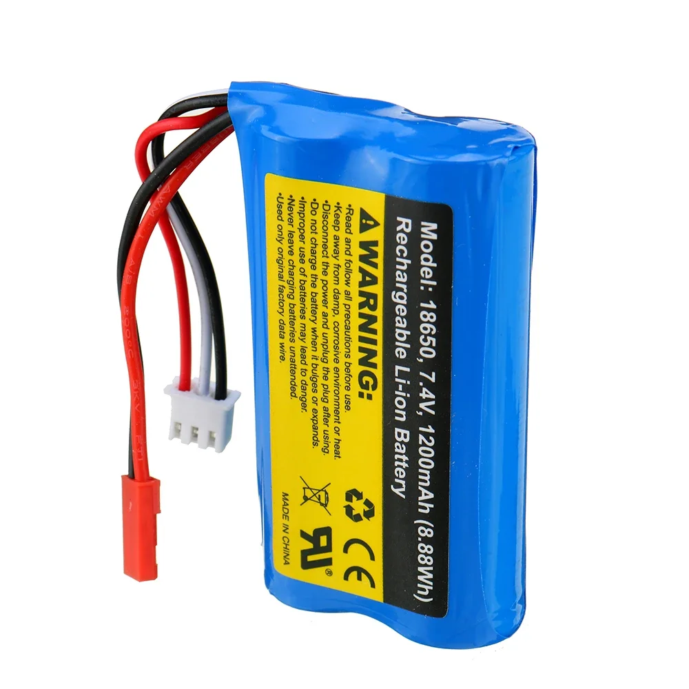 SG 1603 1604 UDIRC 1601 RC Car Spare 7.4V 1200mAh 2C JST Plug Li-ion Battery 1603-012 Vehicles Parts