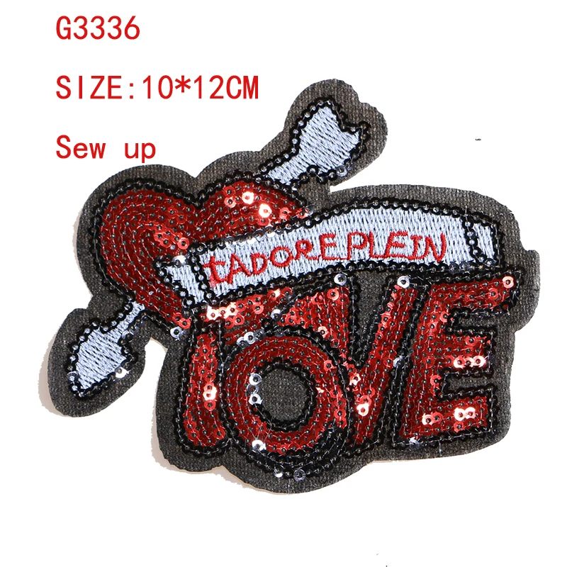 G3336 2pcs 1 шт., различные нашивки в форме сердца, с блестками, с героями мультфильмов, железные нашивки для одежды, DIY, полосатая одежда, лоскутные значки на заказ - Цвет: G3336 2pcs