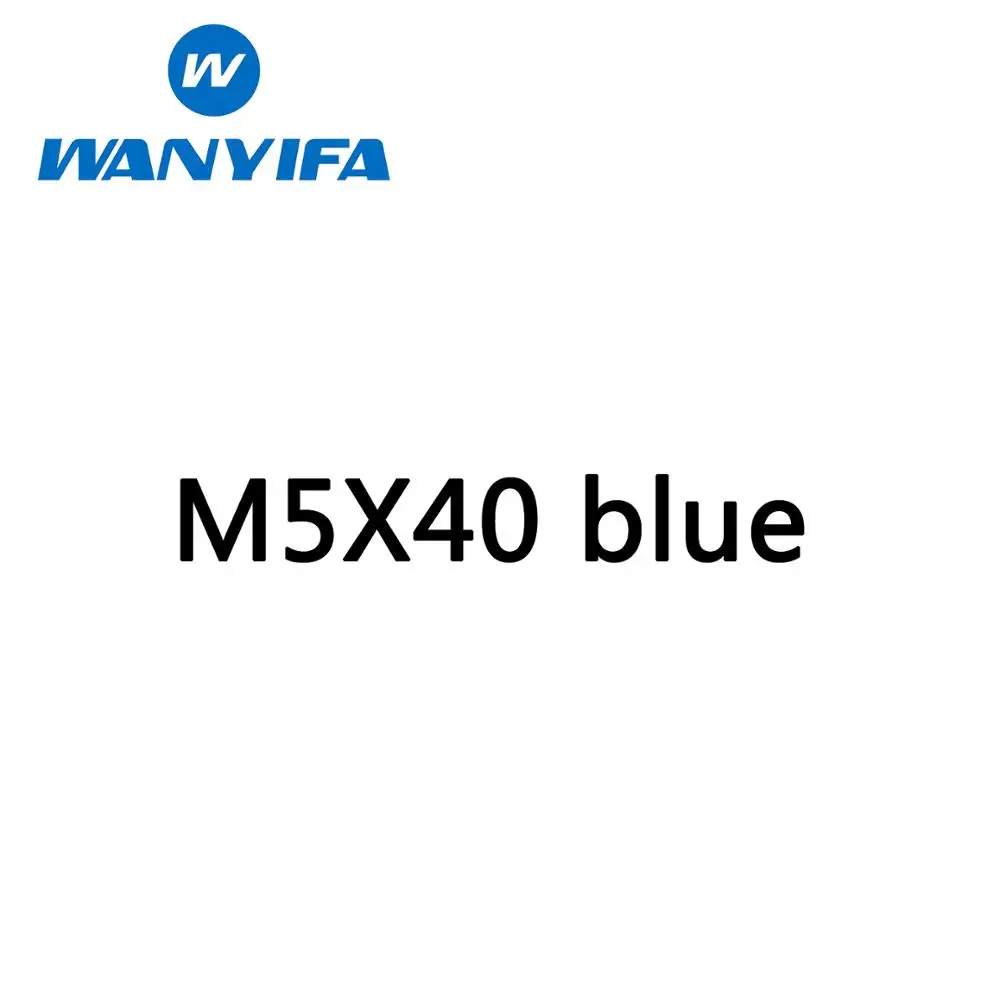 M5X40 blue Wanyifa M5X40 45 50 55 мм велосипедные винты титан/Ti коническая головка шестигранные болты - Цвет: M5X40 blue