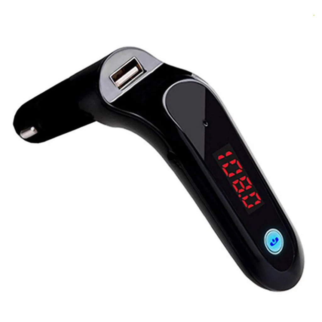 

LCD Car FM Transmitter USB Port Charging For Smart Phone Car MP3 Bluetooth Player Vehicle Charger #LR25