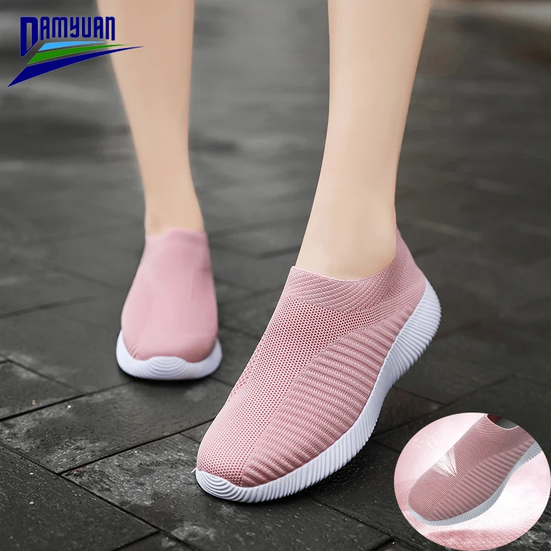 

Damyuan Comfortable Shoes Women Breathable Zapatos De Mujer 2020 Spring Summer Platform Loafers Mesh Solid Color Sneakers