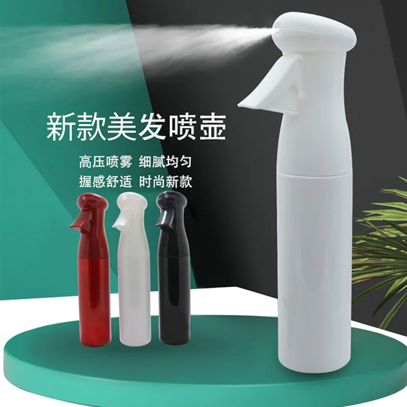 300ML Salon Barber High Pressure Continuous Fine Mist Automatic Spray Bottle Beauty Hairdressing Aprayer Disinfectant Spray Can