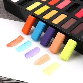 

36 Colors Solid Watercolor Paint Set Portable Metal Pigment Art Drawing For Artist Watercolor Supplies Box For Beginner R5K2