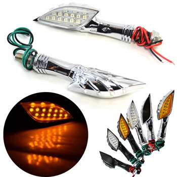 

Motorcycle LED Turn Signal Light 12V Amber Blinker Flashing Indicator Light For Honda Yamaha Cafe Racer Scooter ATV motocross