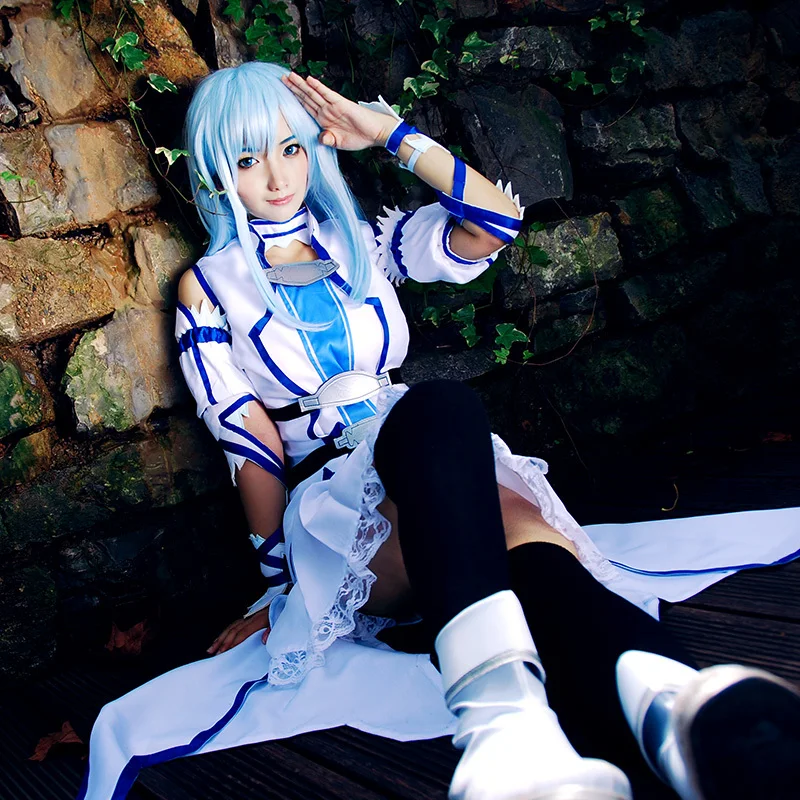 Sword Art Online ALO Yuuki костюм Asuna для косплея (костюмированных игр) SAO Undine Avatar Titania аниме
