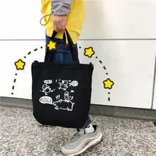 Весенние новые продукты корейский стиль холщовый рюкзак мультфильм животных печатных одно плечо крест-тело двойного назначения Рюкзак