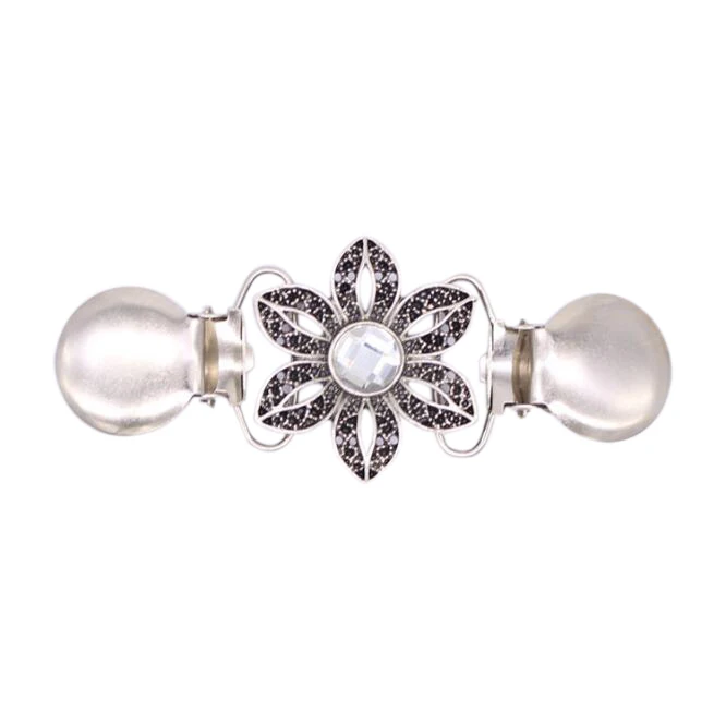 

European and American Clothing Classic White Crystal Inlaid Clothing Clip Cardigan Tight Sweater Clip