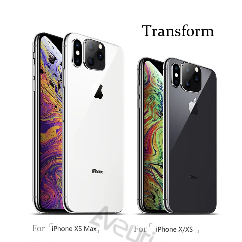 Модифицированная Крышка для объектива камеры для iPhone X XS MAX, подделка для камеры для iPhone 11 Pro Max, защита из закаленного стекла