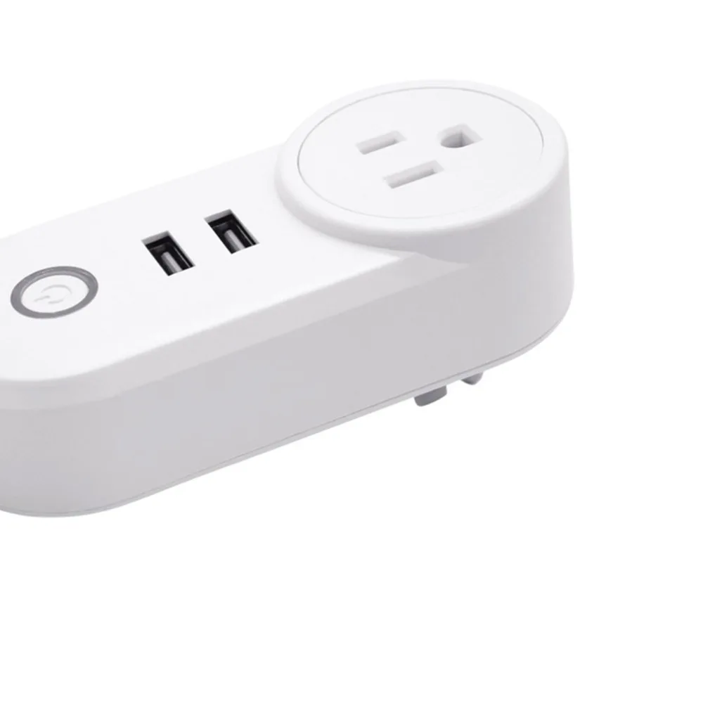 Smart WiFi Mobile Socket with Dual USB Smart WiFi socket Support Amazon Alexa Echo and Google home voice control energy saving