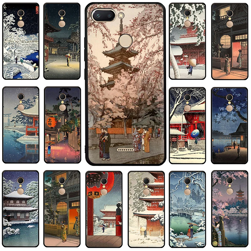 Ukiyo-e японское искусство силиконовый чехол для телефона Xiaomi Redmi 5A 6A 5 Plus 6 Pro 7 GO Note 4X5 6 7 8 Pro
