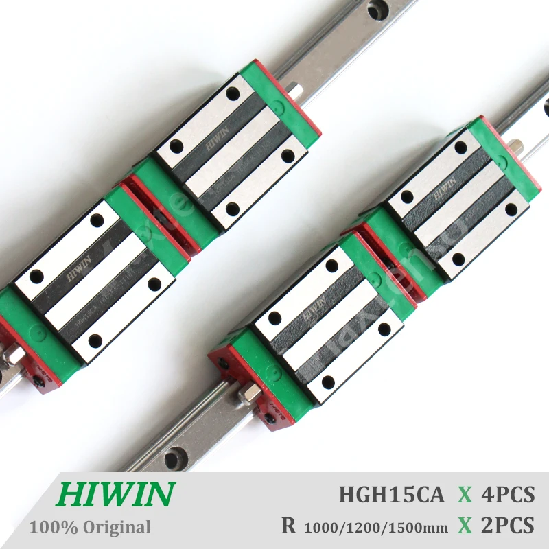 HIWIN HG15R 1000 1200 1500mm Linear Guide Rail Narrow Type HGH15CA Blocks Carriage router parts Linear Guideways CNC Parts