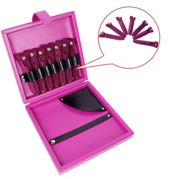 

Solid Barber Home Storage Portable PU Leather Holder Scissors Box Tool Case Practical Professional Hairdresser Organizer Salon