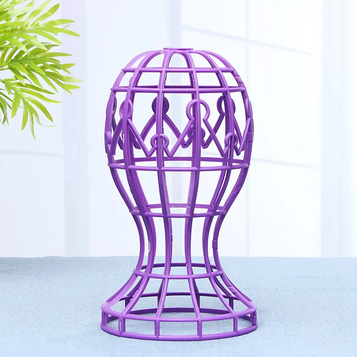 purple Пластиковые подставки, держатель для шляп, стойки для хранения, инструмент для сушки, складной многофункциональный тренировочный держатель для головы, подставка для волос черного/фиолетового цвета - Цвет: purple