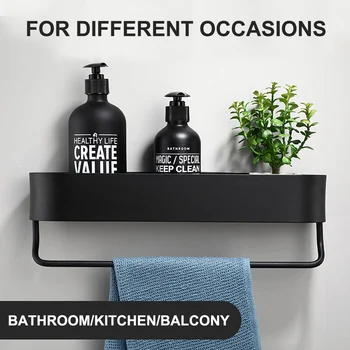 

Wall Mount Bathroom Shelf Rack Bath Shower Storage Organizer Shower Caddy Holder Bedroom Shelf Organizer Bathroom Kitchen Shelf
