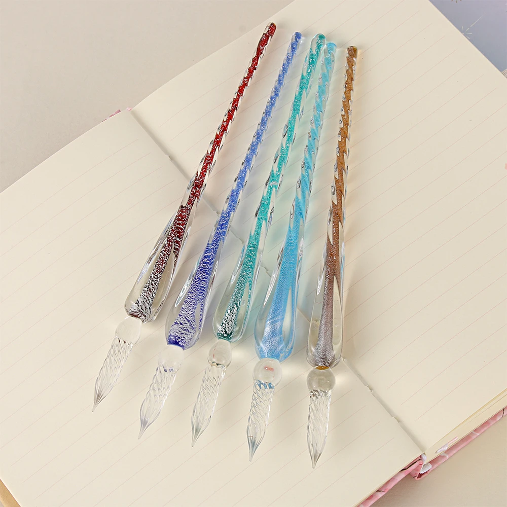 1PC Vintage Glass Drip Fountain Pen Dip Dipping Pen Signature Filling