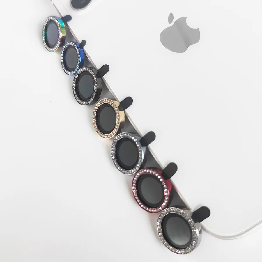 Protector Camara Per Iphone 13 Pro Max Sierra Blue Diamond Bling Bling Per Iphone 12 Pro Max Camera Lens Protector