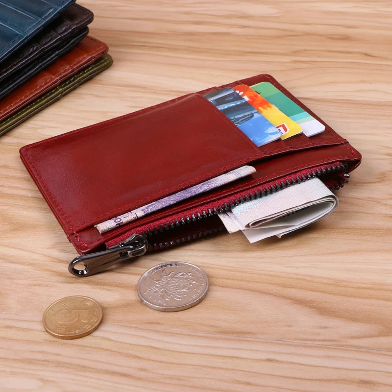 Тонкий кошелек RFID Блокировка кредитный держатель для карт Монета Сумка кошелек карман подарки