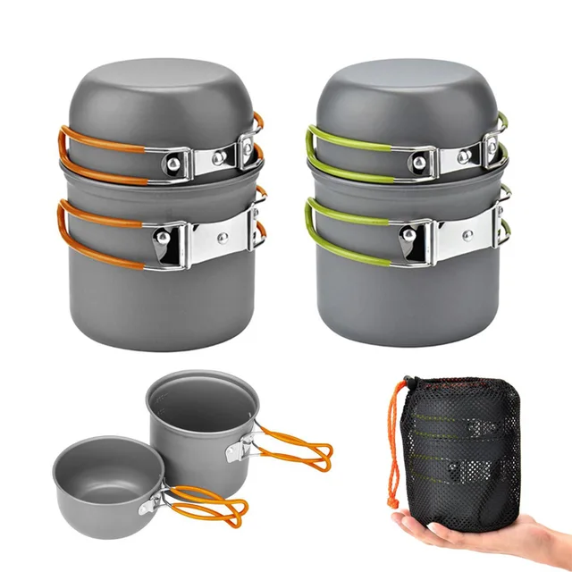 US $4.30 Ultralight Camping Cookware Utensils Outdoor Tableware set Hiking Picnic Backpacking Camping Tablew