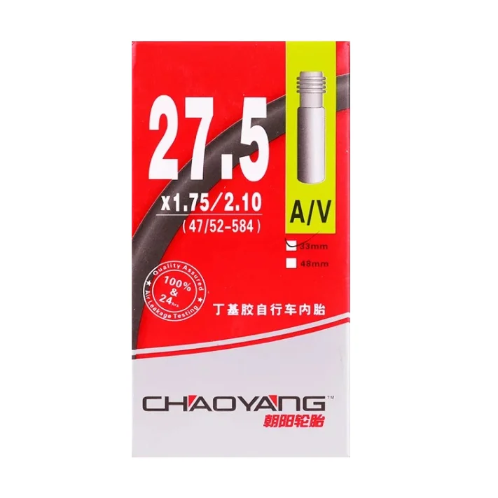 27.5x1.75-2.1 AV33mm Прочный Американский французский к клапану Шредера для велосипела шин горный 26/27. 5/29 дюймов велосипед Цикл внутренняя резиновая трубка шины 1,95-2,125 AV FV - Цвет: 27.5x1.75-2.1 AV33mm