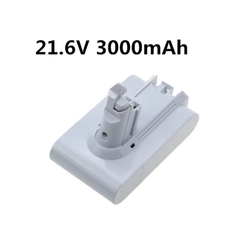 

White 21.6V 3000MAh Li-Ion Replacement Battery for Dyson V6, DC58, DC59, DC61, DC62 Animal, DC72