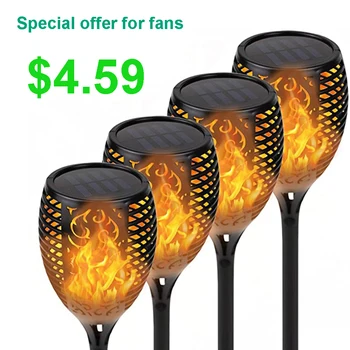 

12LED 33LED Solar Flame Torch Light Flickering Waterproof Garden Decor Landscape Lawn Lamp Path Lighting Torch Outdoor Light