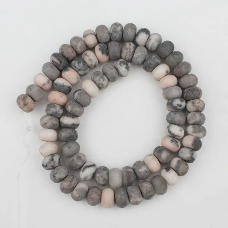 Pink zebra jasper 5x8 мм матовые яшмы кварцевые лабрадоритовые каменные плоские круглые свободные бусины для самостоятельного изготовления ювелирных изделий Браслеты ожерелье 15" - Цвет: Pink zebra jasper