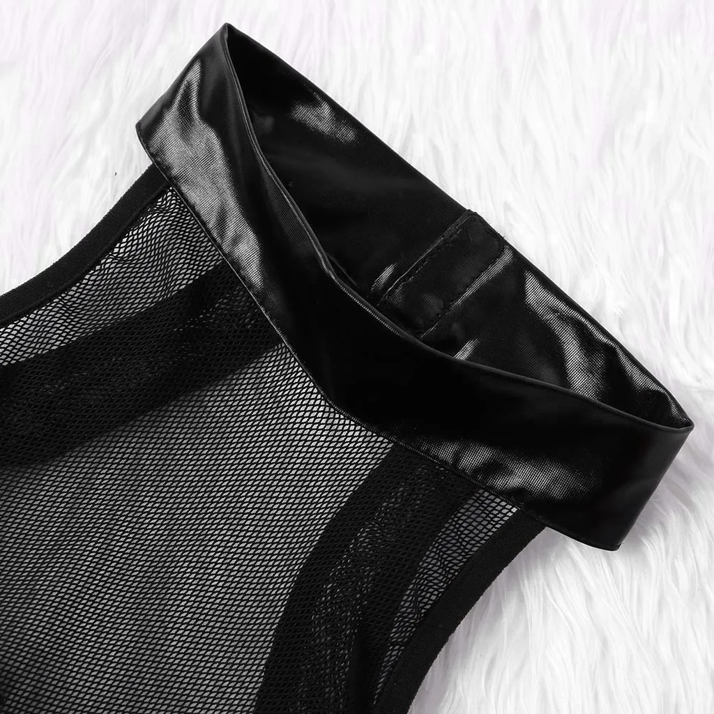 4XL плюс размер женское пикантное женское белье эротический ночной комплект сексуальные костюмы прозрачный, с застежкой на молнии сексуальное нижнее белье