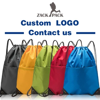 

zackpack sports waterproof drawstring pocket drawstring backpack custom printed LOGO gym training backpack custom