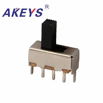 

10PCS SS-12F45 1P2T Single pole double throw slide switch verticle type 3 pin with 2 fixed pin for toys