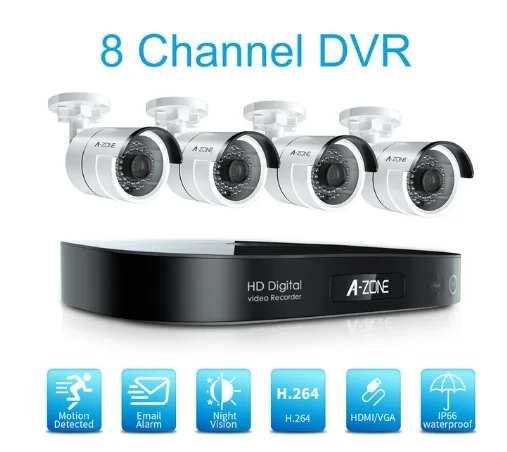 8CH 2.0MP камера безопасности набор 4 шт 1080P AHD Водонепроницаемая уличная камера наружный комплект видеонаблюдения CCTV система HDD - Цвет: 8 Channel DVR