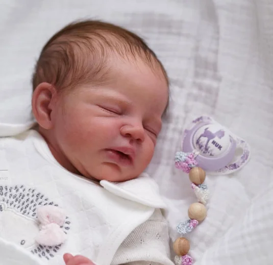 NPK 16inch Reborn Doll Kit Zendric Lifelike Sleeping Newborn Unfinished Doll Parts with Body