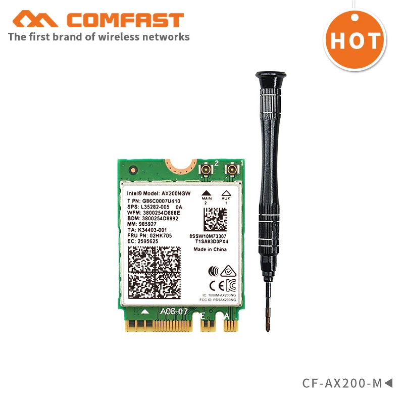 802.11ax Intel Wifi 6 AX200NGW 160 МГц 2974 Мбит/с двухдиапазонный беспроводной Wlan Wi-Fi карта адаптер для Intel AX200 с BT 5,0 MU-MIMO