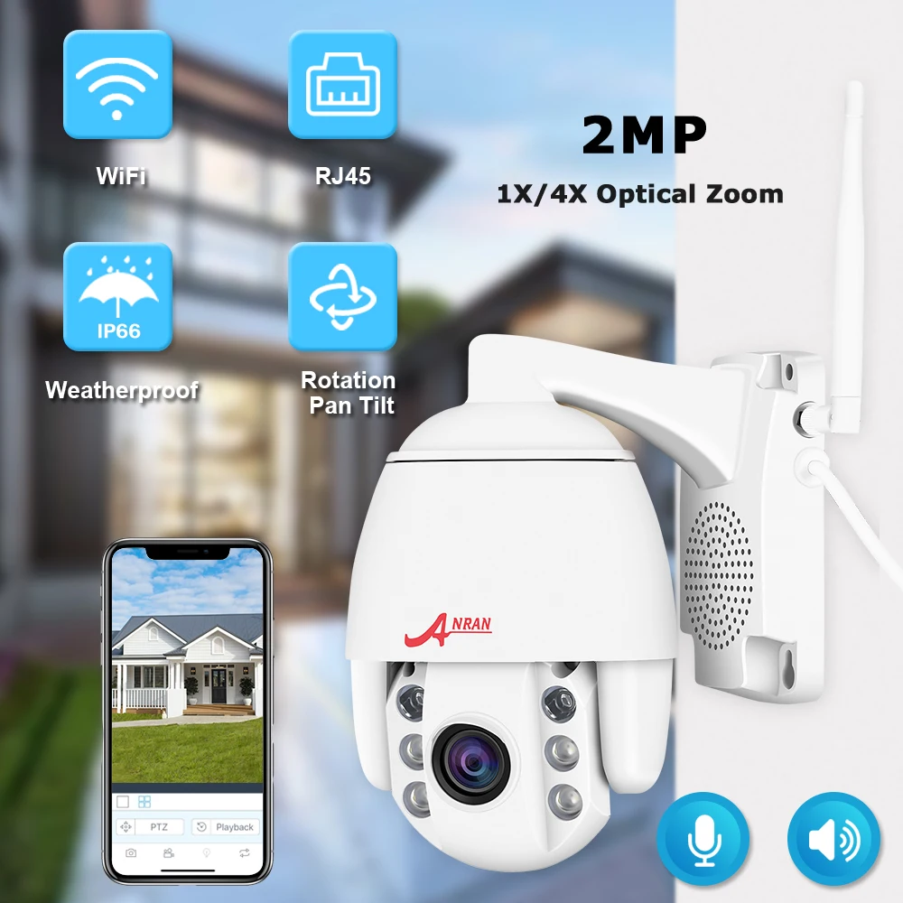 1080P 2MP PTZ IP камера Wifi уличная водонепроницаемая Мини скоростная купольная H.264 CCTV