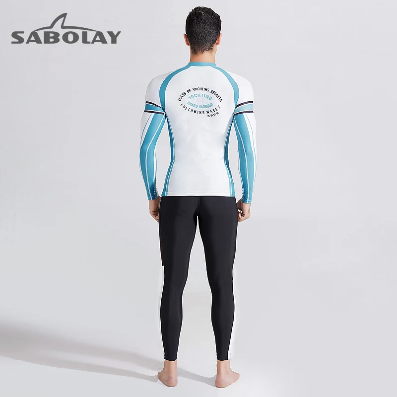 Men Surfing Suit UPF 50+ Rash Guard Long Sleeve Fullbody Swimming Diving Outdoor Water Sports For Male Swimwear