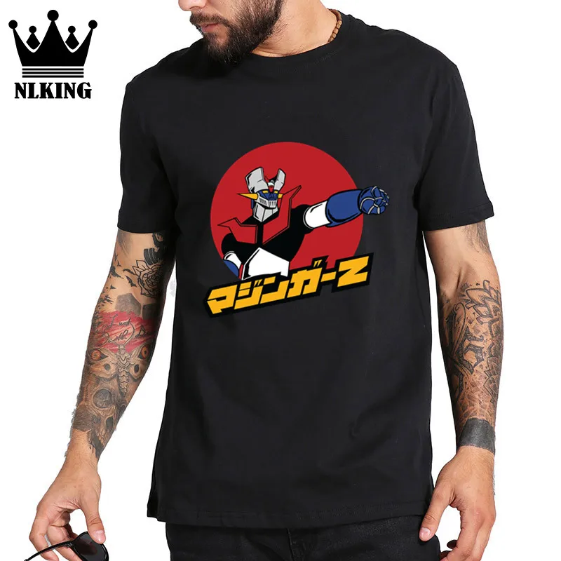

Japanese Goldorak Cartoon 100% Cotton tshirts Tops Anime Mazinger Z 03 Birthday T-Shirt Short Sleeve Tees Shirt Robo Grendizer