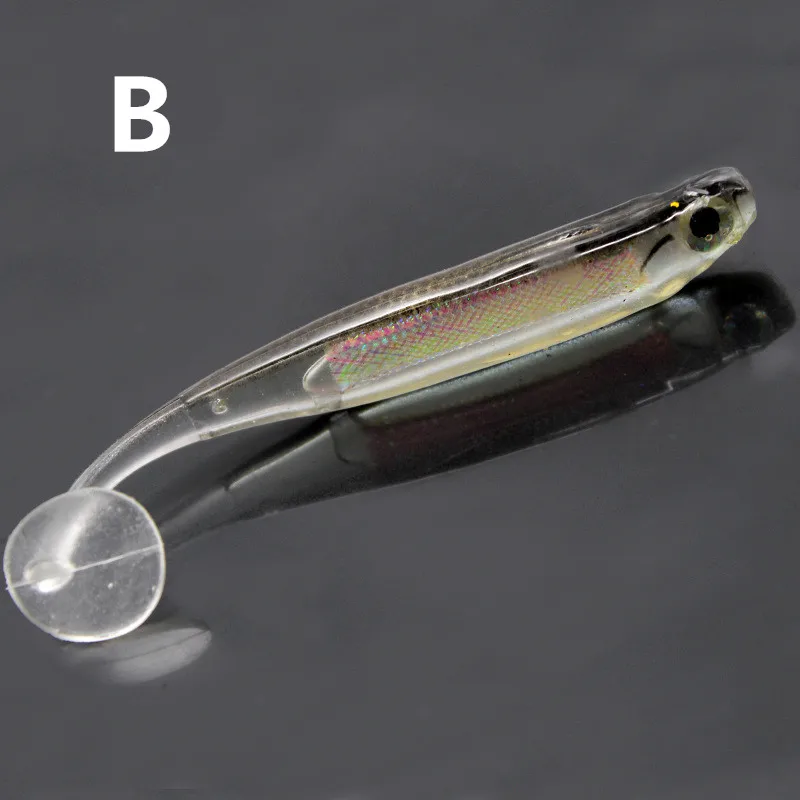 3 шт./зимняя рыболовная 3D Радуга Рыба Т хвост рыба бионическая Мягкая приманка 7 см/9 см Искусственный реалистичный тело качели вниз море рыболовная приманка - Цвет: 2