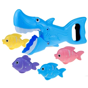 

1 Set Funny Plastic Bath Toys Animals Shark Set Plastic Mini Fish Classic Water Swim Game Gift for Baby Kids