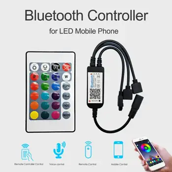 

Bluetooth Phone APP Dimmer LED RGB Controller w/24 Keys IR Remote Control