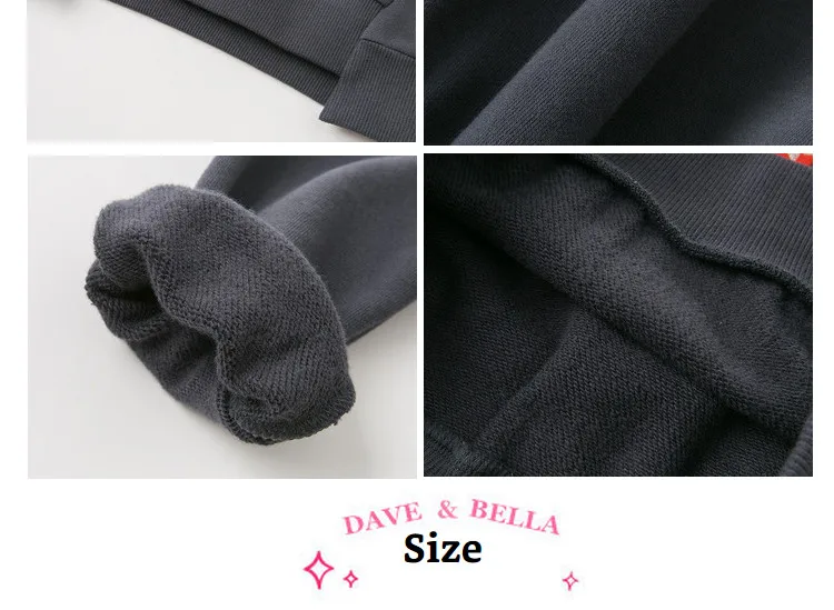 DBK11266 dave bella/зимняя детская футболка для мальчиков футболка с длинными рукавами ptint, Пуловер Высокое качество для малышей